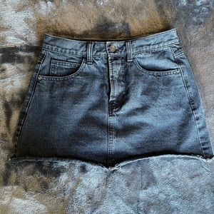 Black jean skirt